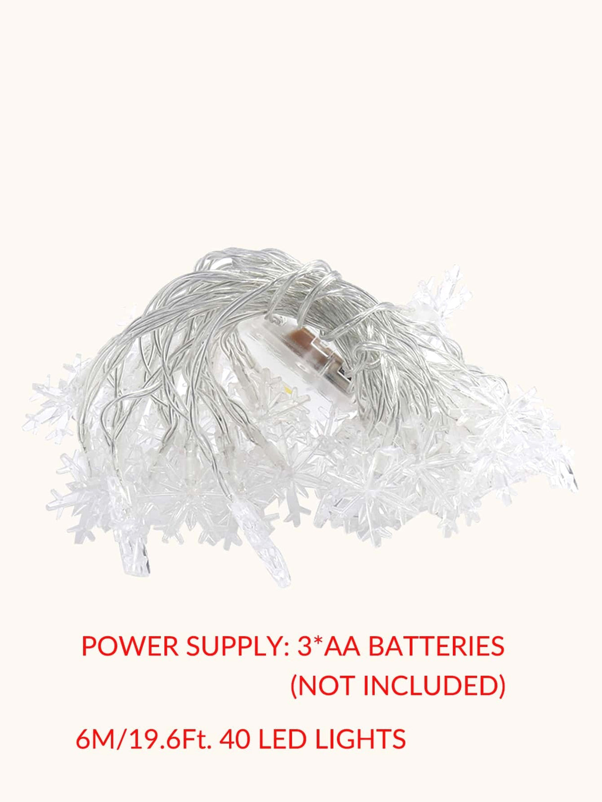 Christmas String Light with 40pcs Snowflake Bulb 1pc - Lighting & Lamp