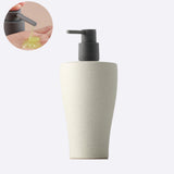 Off white Ceramic Soap Dispenser, Liquid Bathroom Bottle, Simple Design, Refillable Reusable Lotion Pump for Bathroom Kitchen, 600ml/20.28oz