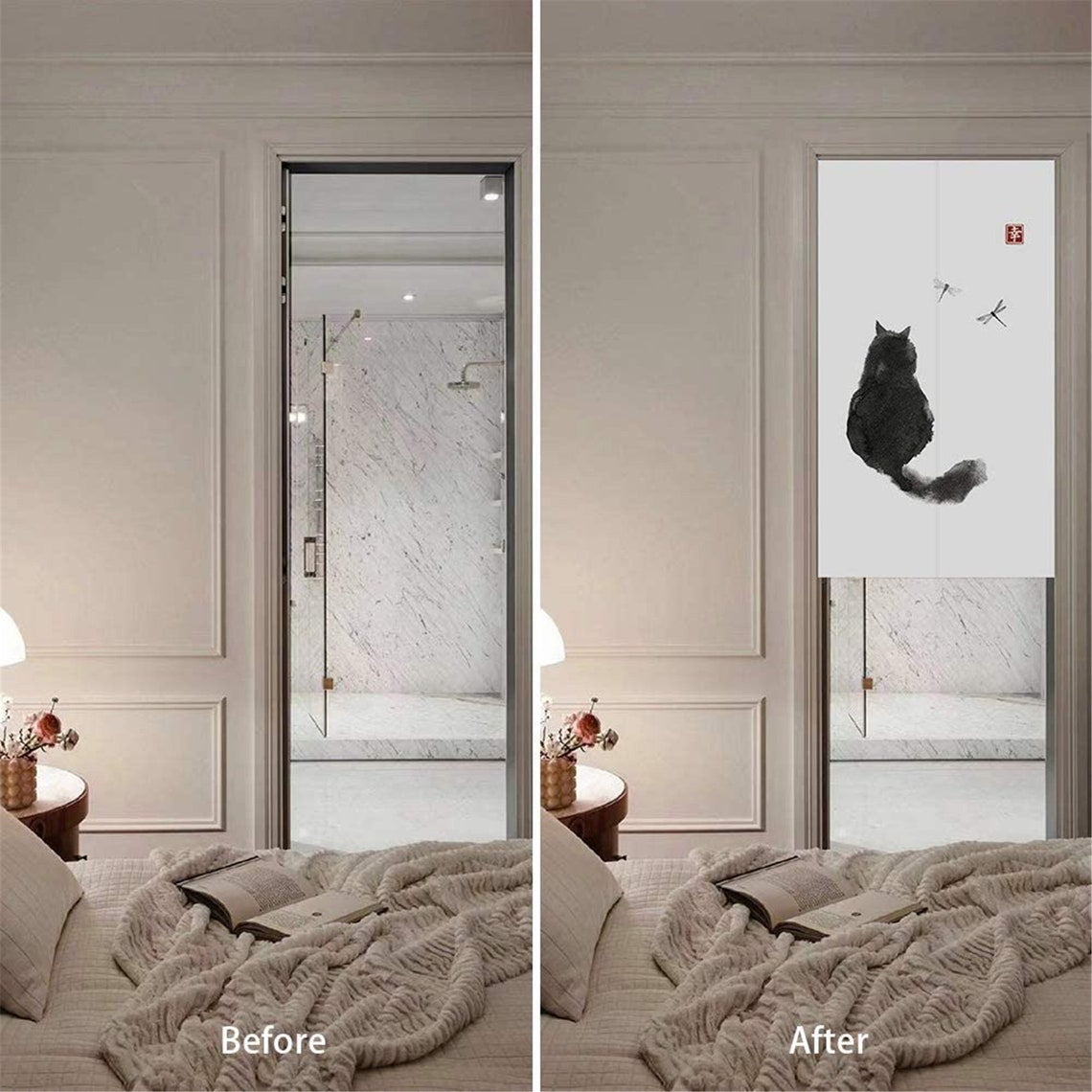 Feblilac Cat Doorway Curtain