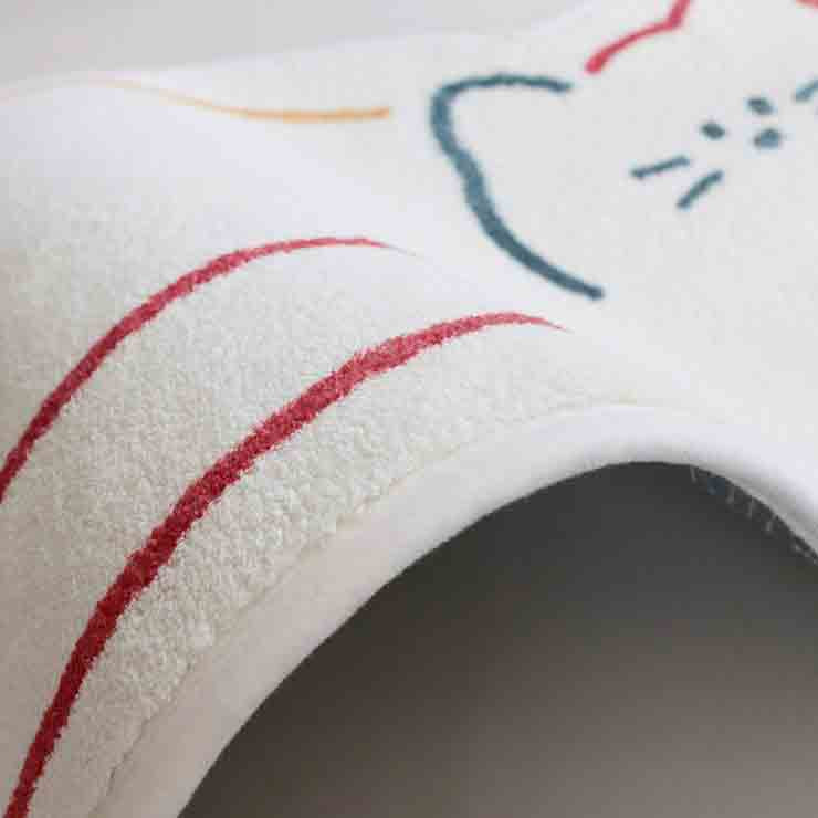 Cute White Cat Bath Mat
