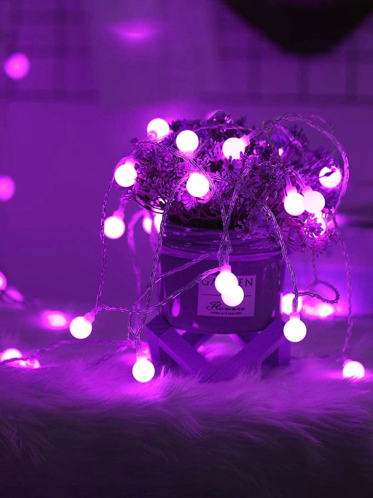 7 Color String Light with 40pcs Ball Shaped Bulb 1pc - Novelty Lighting