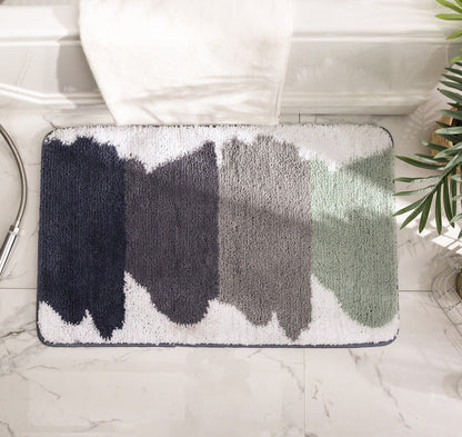 Color Blocks Bath Mat, Abstract Bathroom Rug, Soft Plush Water-Absorbent Multiple Sized Floral Anti Slip Toilet Mat, Soft Thick Bathroom Carpet, Art Bathroom Mats, Best Bath Rugs