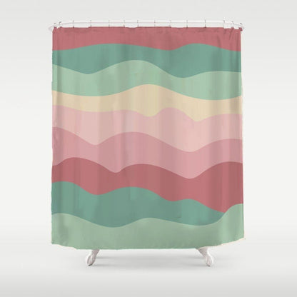 Coloful Wave Shower Curtain