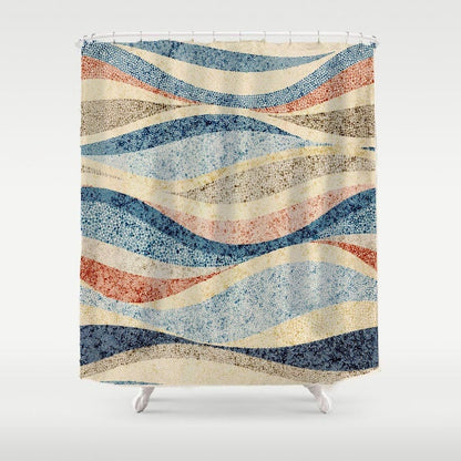 Blue Ocean Wave Shower Curtain