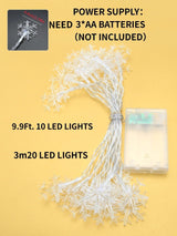 Christmas String Light with 20pcs Snowflake Shaped Bulb 1pc - Novelty Lighting