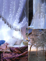 Led 2 x 2M Curtain String Light with 20pcs Clip 200 - Novelty Lighting