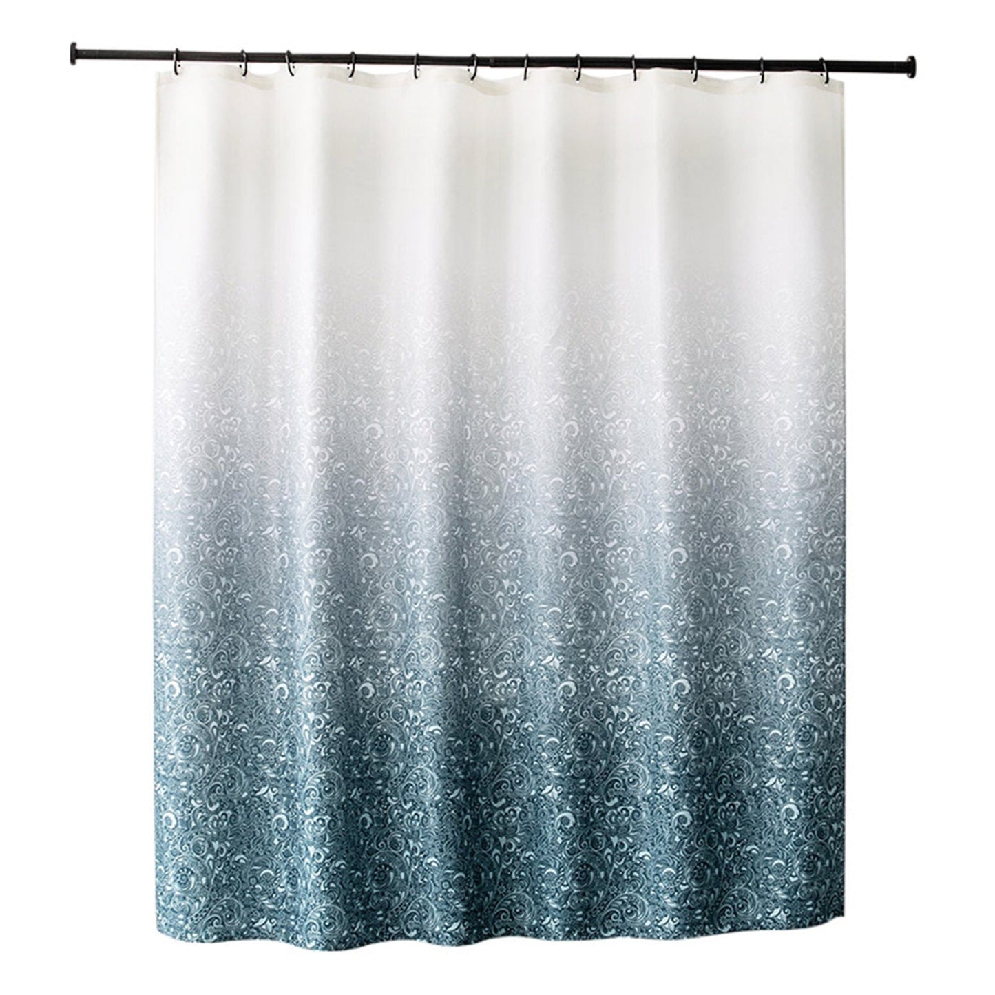 Gradient Purple Floral Shower Curtain