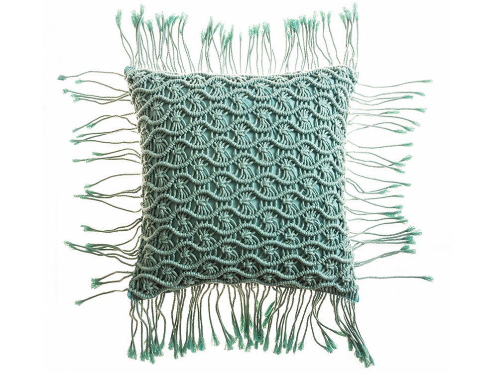 Macrame Tassels Pillow Cover, Handmade Pillowcase