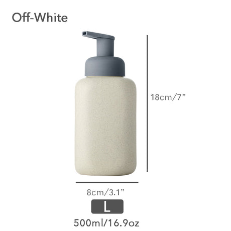 Mint Ceramic Soap Dispenser, Foaming Pump Bathroom Bottle, Simple Design, Refillable Reusable Lotion Pump for Bathroom Kitchen, 500ml/16.9oz