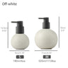 Ceramic Soap Dispenser, Liquid Bathroom Bottle, Simple Globe Design, Refillable Reusable Lotion Pump for Bathroom Kitchen