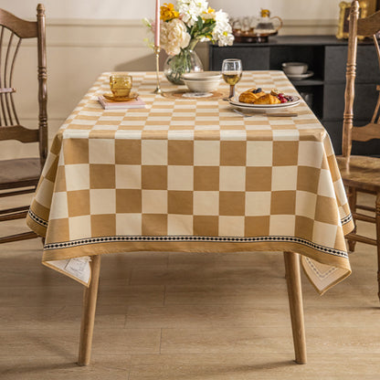 Rolla holiday checkerboard tablecloth light luxury high-end retro ins wind round table coffee table tablecloth 2022 new				 							        							A must for home atmosphere, warm and pleasant