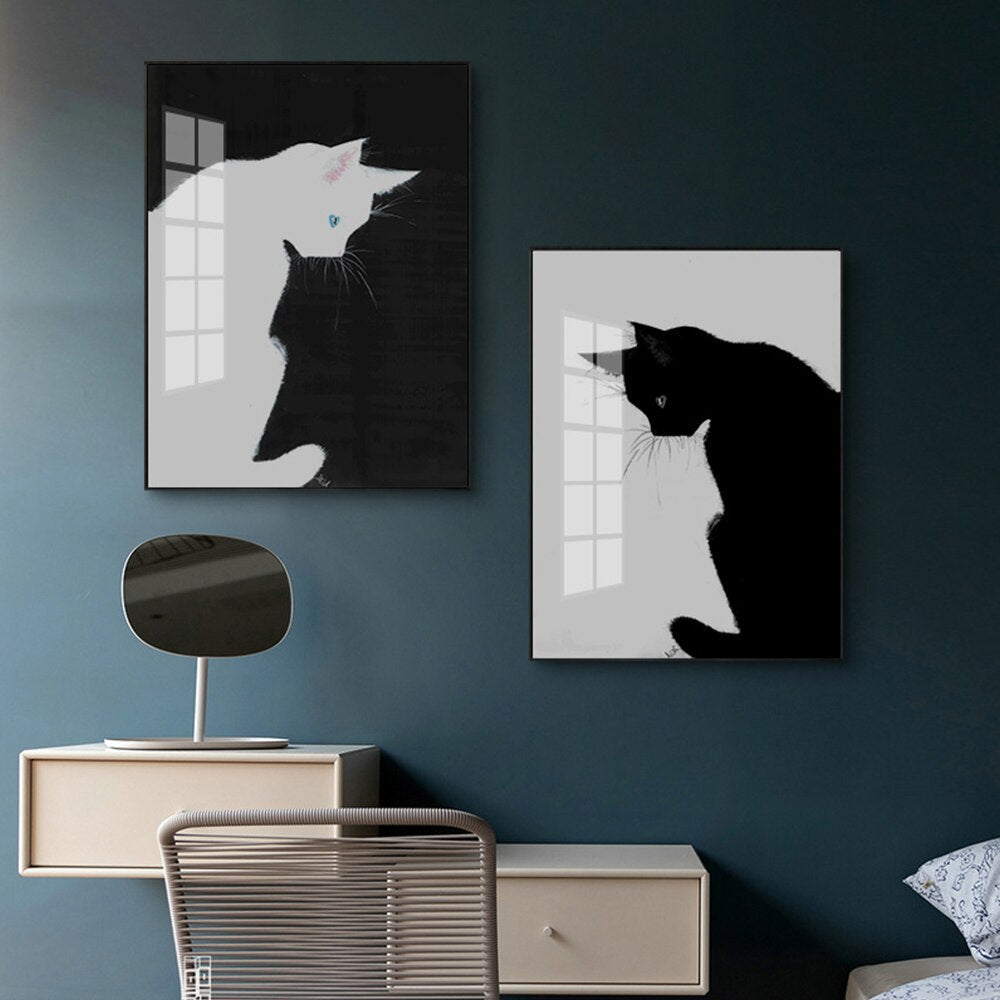 Black & White Cat Poster