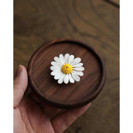 Ceramic Incense Burner, Daisy Incense Holder, Art Flower Design, Aromatherapy, Yoga Incense Burner, Small Incense seat