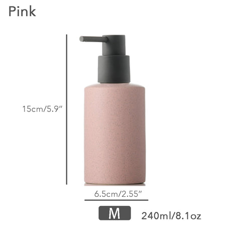 Ceramic Soap Dispenser, Foaming Pump Bathroom Bottle, Simple Design, Refillable Reusable Lotion Pump for Bathroom Kitchen, 240ml/8.1oz