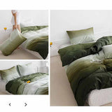 100% Cotton Sueding Gradient Print Duvet Cover Bedding Set