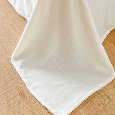 Thicken White Poly Milk Cashmere Flannel Duvet Cover Bedding Set