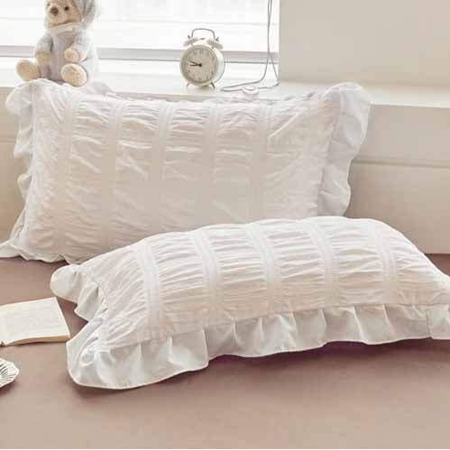 Solid Seersucker Poly Duvet Cover Bedding Set