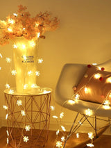 Christmas String Light with 20pcs Snowflake Shaped Bulb 1pc - Novelty Lighting