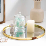 Nordic Style Golden Mirror Trilateral Circle Pentagonal Circle Tray, Aromatherapy Tray, Jewelry Tray, Decoration Tray