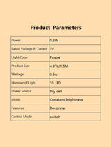 Halloween String Light with 10pcs Bat Shaped Bulb 1pc - Lighting & Lamp