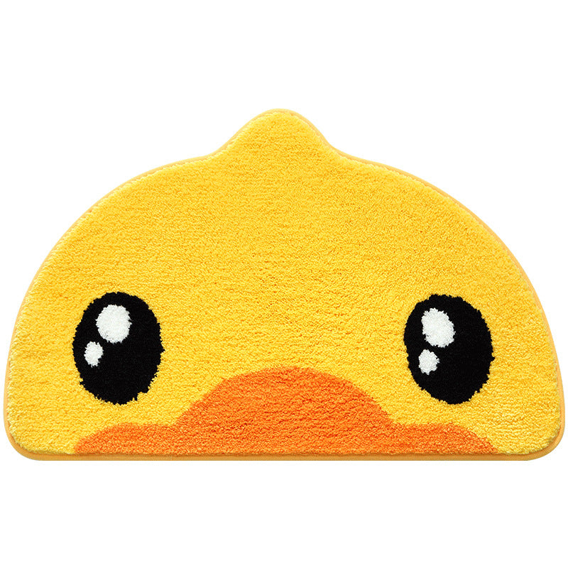 Half Face of Little Yellow Duck Bath Mat