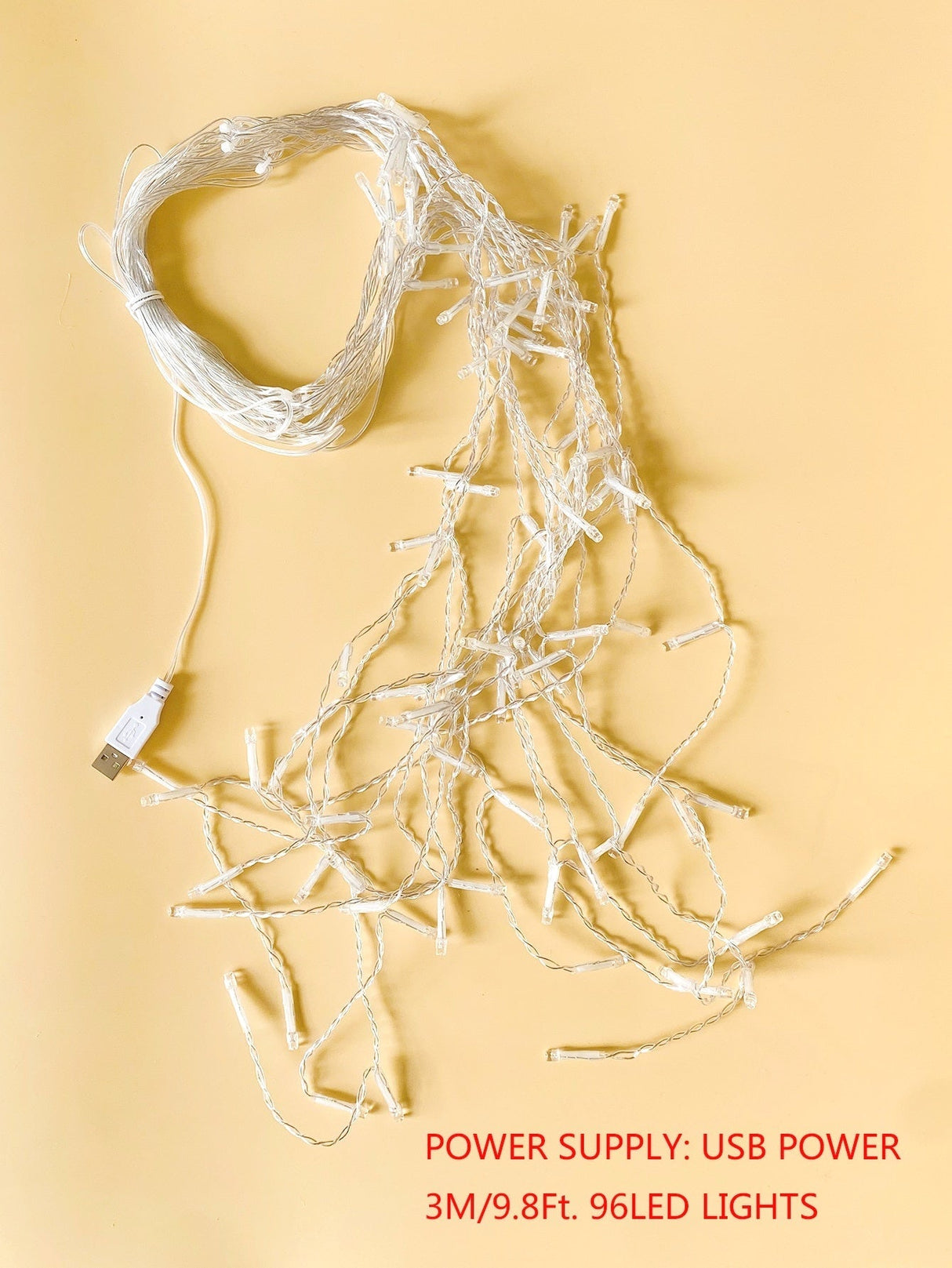 Decorative String Light with 96pcs Bulb Curtain - Novelty Lighting