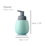 Off white Ceramic Soap Dispenser, Foaming Pump Bathroom Bottle, Simple Design, Refillable Reusable Lotion Pump for Bathroom Kitchen, 280ml/9.4oz