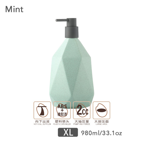 Off-white Ceramic Soap Dispenser, Foaming Pump Bathroom Bottle, Simple Design, Refillable Reusable Lotion Pump for Bathroom Kitchen, 980ml/33.1oz