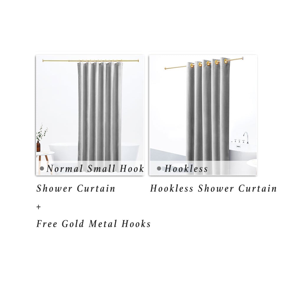 Gray Velvet Shower Curtain
