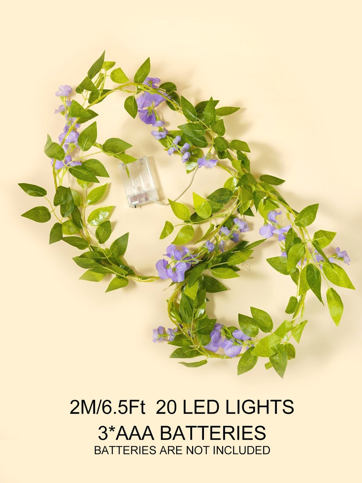 20 Led 2M Artificial Wisteria Flower String Light - Novelty Lighting