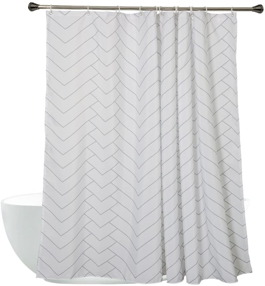 Simple Black and White Pattern Shower Curtain