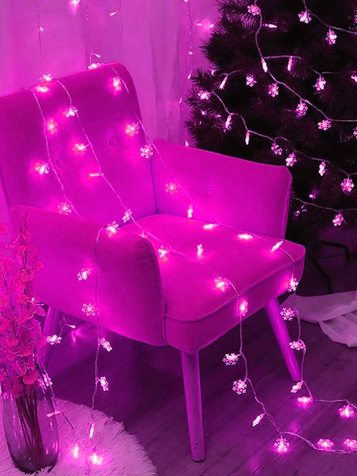 Christmas String Light with 20pcs Snowflake Bulb 1pc - Lighting & Lamp