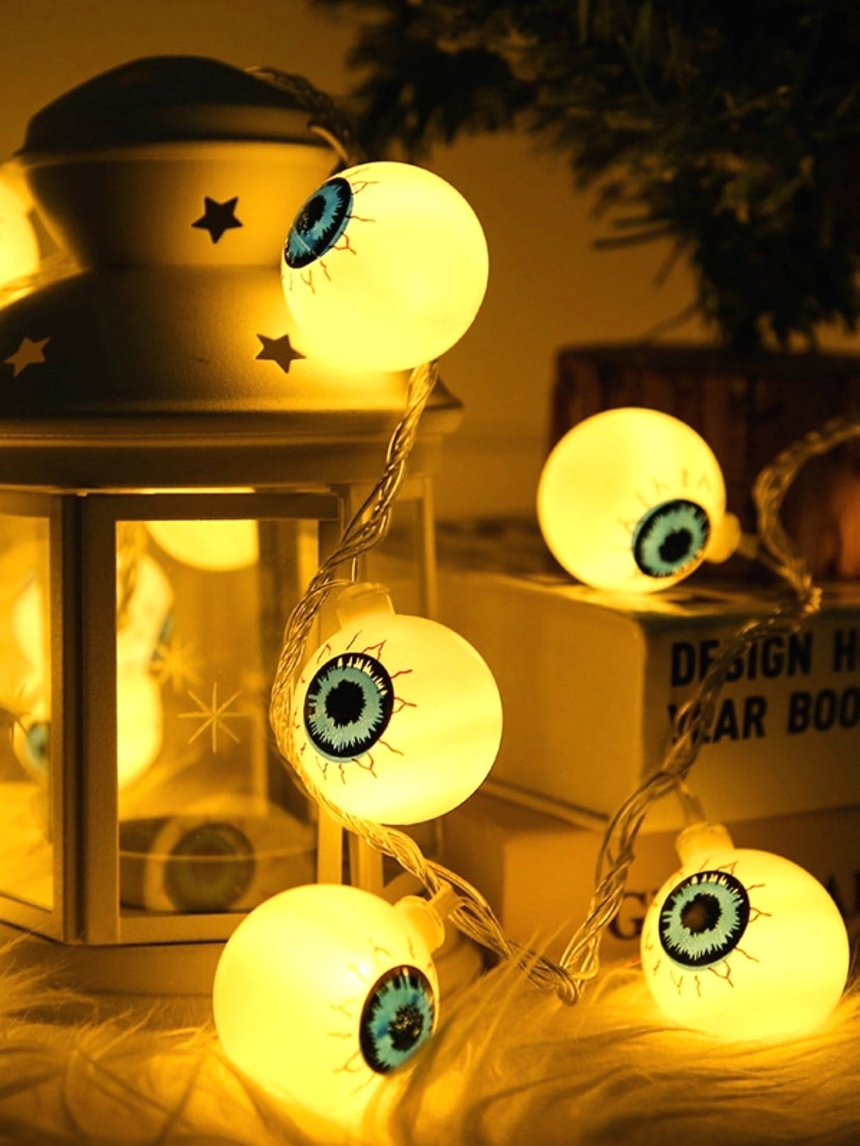Halloween String Light with 10pcs Eye Shaped Bulb 1pc - Novelty Lighting