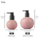 Ceramic Soap Dispenser, Liquid Bathroom Bottle, Simple Globe Design, Refillable Reusable Lotion Pump for Bathroom Kitchen