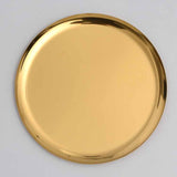 Nordic Style Gold Stainless Steel Round Metal Tray 11"x11", Service Plate, Jewelry Tray, Decoration Tray