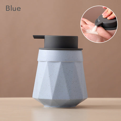 Ceramic Soap Dispenser, Foaming Pump Bathroom Bottle, Simple Design, Refillable Reusable Lotion Pump for Bathroom Kitchen, 400ml/13.52oz