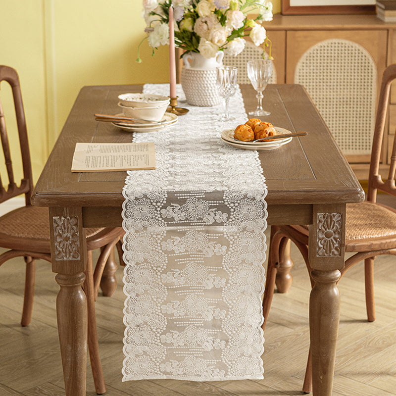Moonlight French lace table flag light luxury high-end TV cabinet coffee table high-end dining table mat cloth shoe cabinet dust cover towel