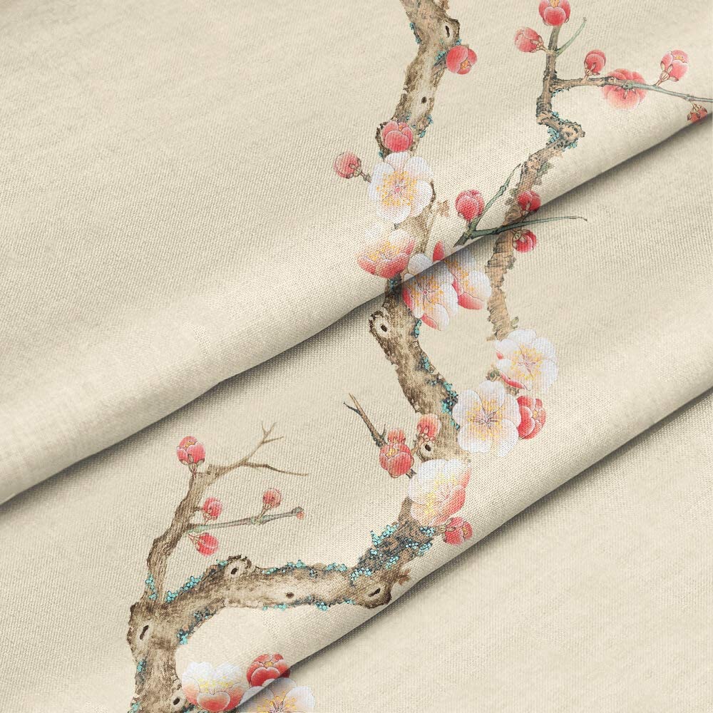 Japanese Floral Noren Doorway Curtain