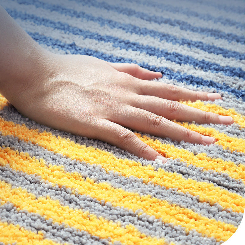 Elliptical Stripe Bath Mat