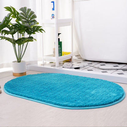 Feblilac Semicircle Solid Bark Red Tufted Bath Mat, Multiple Sized Soft Plush Water-Absorbent,  Anti Slip Toilet Mat, Soft Thick Bathroom Carpet, Pure Bathroom Mats, Simple Best Bath Rugs, Hot Shower Mat Non Slip, Toilet Rug