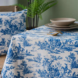 Blue White Painting Table Cover