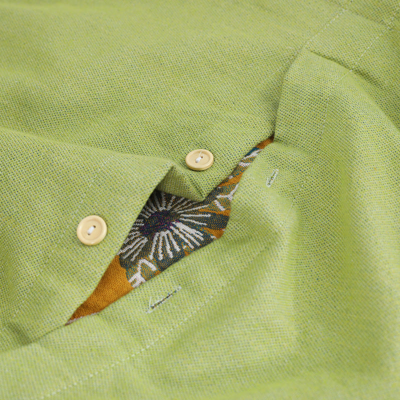Bird Flower Cotton Gauze Button Pillowcases (2PCS)