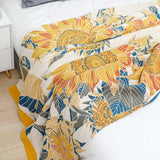 Blooming Sunflower Cotton Reversible Soft Quilt