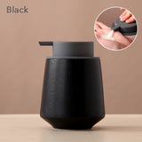 Ceramic Soap Dispenser, Emulsion bottle Pump Bathroom Bottle, Simple Design, Refillable Reusable Lotion Pump for Bathroom Kitchen, 400ml/13.52oz