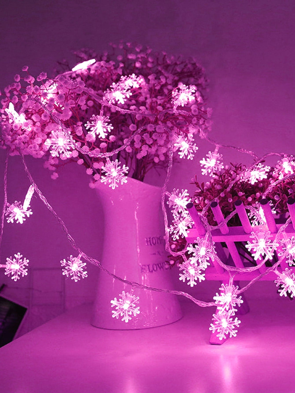 Christmas String Light with 20pcs Snowflake Bulb 1pc - Lighting & Lamp