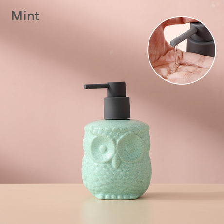 Black Ceramic Soap Dispenser, Liquid Bathroom Bottle, Simple Design, Refillable Reusable Lotion Pump for Bathroom Kitchen, 440ml/14.87oz