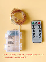 Copper String Light with 100pcs Bulb 1pc - Novelty Lighting