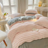 Poly Tassels Match Colors Milk Cashmere Flannel Duvet Cover Bedding Set