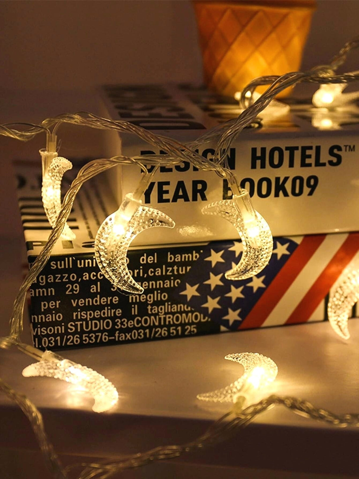 Ramadan String Light with 20pcs Moon Shaped Bulb 1pc - Novelty Lighting