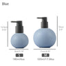 Ceramic Soap Dispenser, Liquid Bathroom Bottle, Simple Globe Design, Refillable Reusable Lotion Pump for Bathroom Kitchen